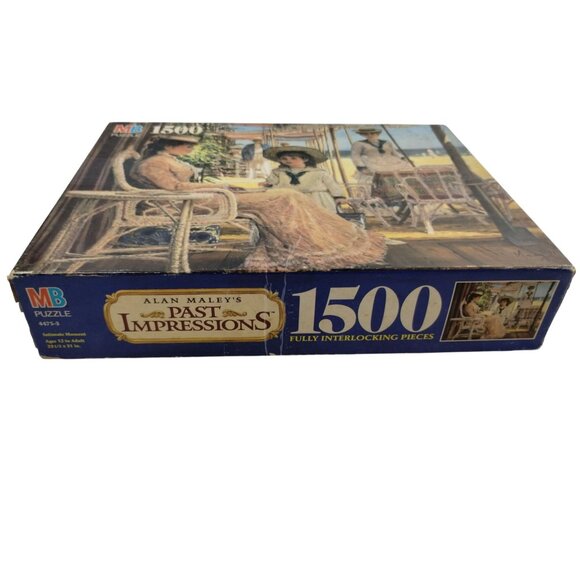 Vintage 1500 Piece Past Impressions Intimate Moment Beach Scene Jigsaw Puzzle - Picture 8 of 12